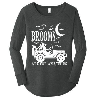 Brooms Are For Amateurs Funny Halloween Cute Costume Women's Perfect Tri Tunic Long Sleeve Shirt