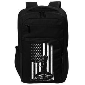 Bowfishing American Flag Bow Hunting Fish Impact Tech Backpack