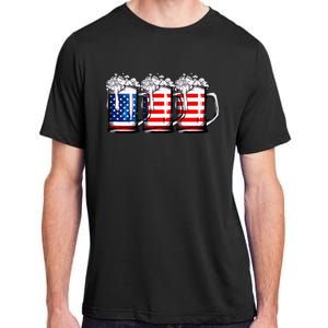 Beer American Flag 4th of July  Merica USA Drinking Adult ChromaSoft Performance T-Shirt