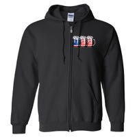 Beer American Flag 4th of July  Merica USA Drinking Full Zip Hoodie