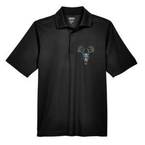 Bowhunting American Flag Usa Bow Whitetail Deer Hunter Men's Origin Performance Pique Polo