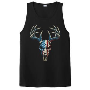 Bowhunting American Flag Usa Bow Whitetail Deer Hunter PosiCharge Competitor Tank