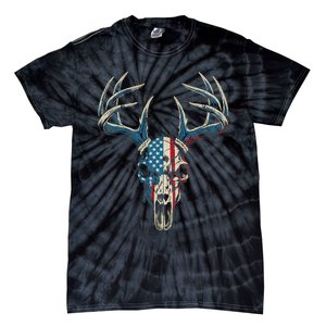 Bowhunting American Flag Usa Bow Whitetail Deer Hunter Tie-Dye T-Shirt