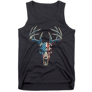 Bowhunting American Flag Usa Bow Whitetail Deer Hunter Tank Top