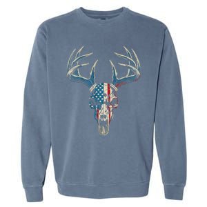 Bowhunting American Flag Usa Bow Whitetail Deer Hunter Garment-Dyed Sweatshirt