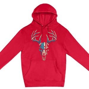 Bowhunting American Flag Usa Bow Whitetail Deer Hunter Premium Pullover Hoodie