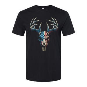 Bowhunting American Flag Usa Bow Whitetail Deer Hunter Softstyle CVC T-Shirt