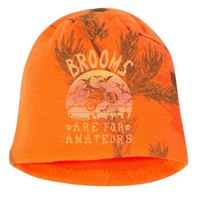 Brooms Are For Amateurs Bike Riding Funny Halloween Gift Kati - Camo Knit Beanie