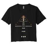 Best Airplane For  Aviation Aviator Flight Pilot Women's Crop Top Tee