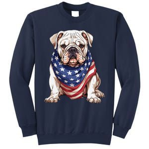 Bulldog American Flag Bulldog Dog Owner Mom Dad Sweatshirt