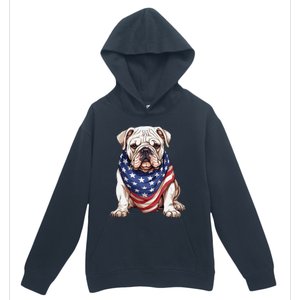 Bulldog American Flag Bulldog Dog Owner Mom Dad Urban Pullover Hoodie