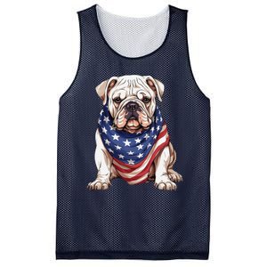 Bulldog American Flag Bulldog Dog Owner Mom Dad Mesh Reversible Basketball Jersey Tank