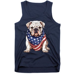 Bulldog American Flag Bulldog Dog Owner Mom Dad Tank Top