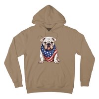 Bulldog American Flag Bulldog Dog Owner Mom Dad Hoodie