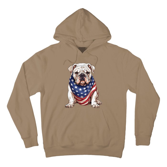 Bulldog American Flag Bulldog Dog Owner Mom Dad Hoodie