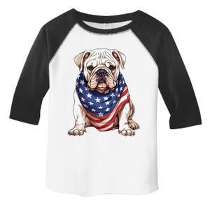 Bulldog American Flag Bulldog Dog Owner Mom Dad Toddler Fine Jersey T-Shirt