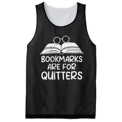 Bookmarks Are For Quitters Book Lover Teacher Mesh Reversible Basketball Jersey Tank