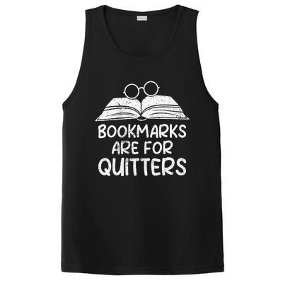 Bookmarks Are For Quitters Book Lover Teacher PosiCharge Competitor Tank