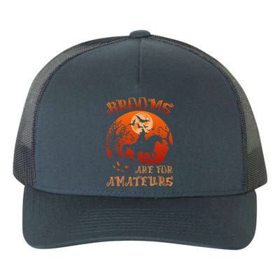 Brooms Are For Amateurs Witch Riding Horse Halloween Yupoong Adult 5-Panel Trucker Hat