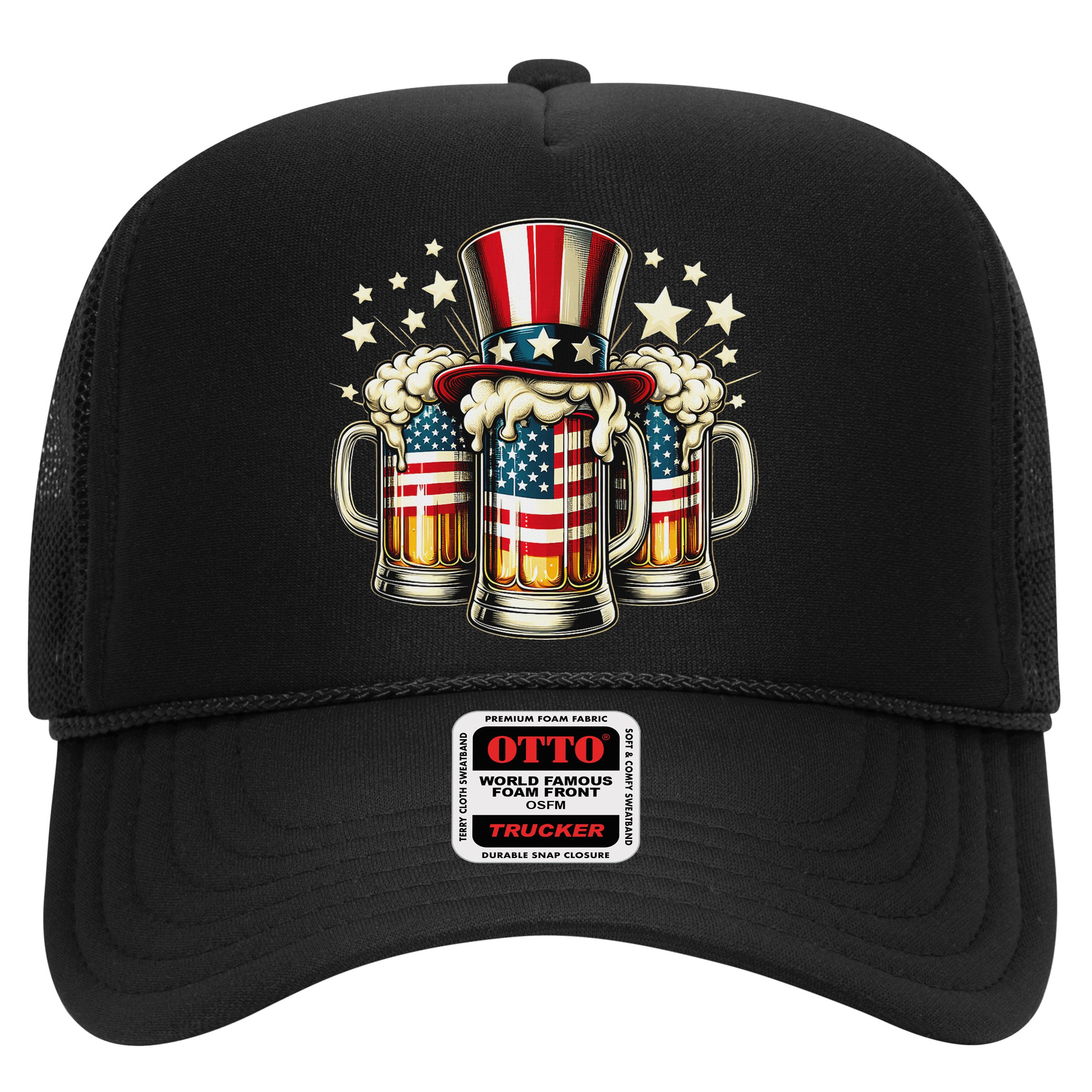 Beer American Flag Usa 4th Of July Party Drinking Women Hat