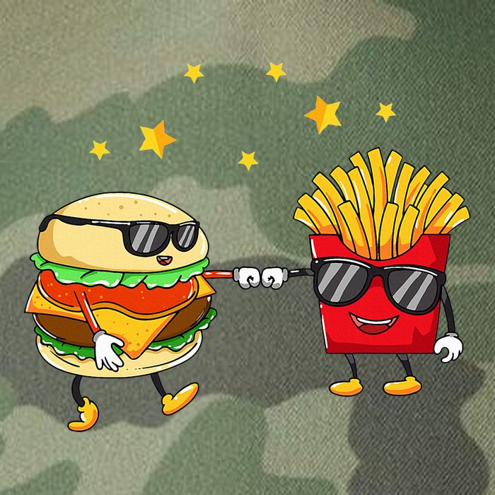 Burger And Fries Friends Cheeseburger Hamburger Legacy Tie Dye Trucker Hat