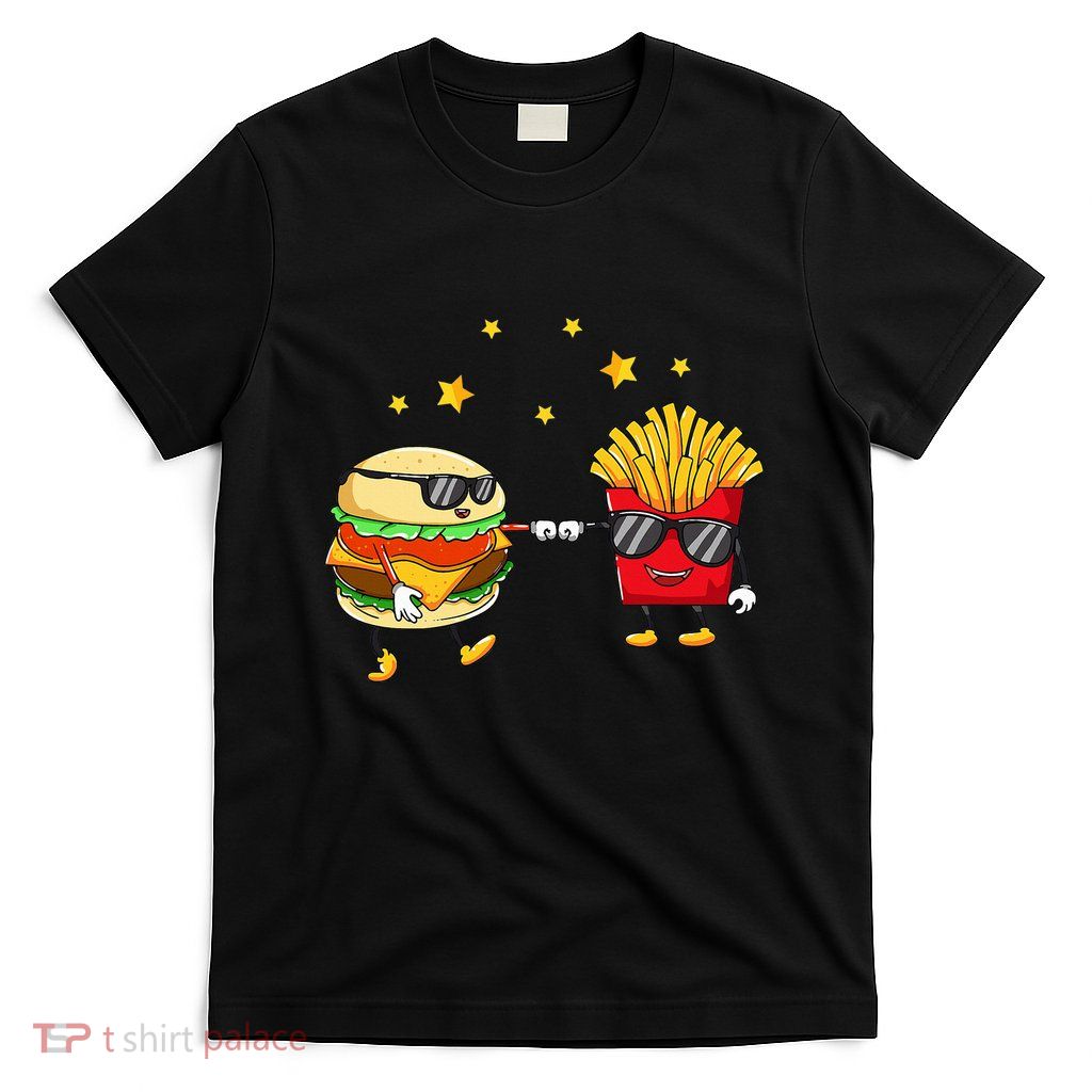 Burger And Fries Friends Cheeseburger Hamburger T-Shirt