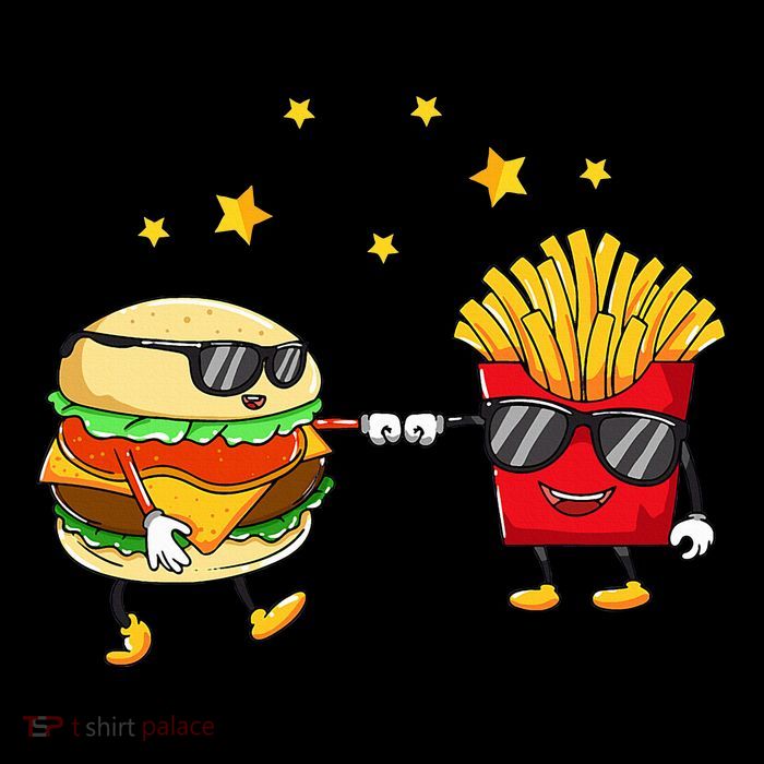 Burger And Fries Friends Cheeseburger Hamburger Tall T-Shirt