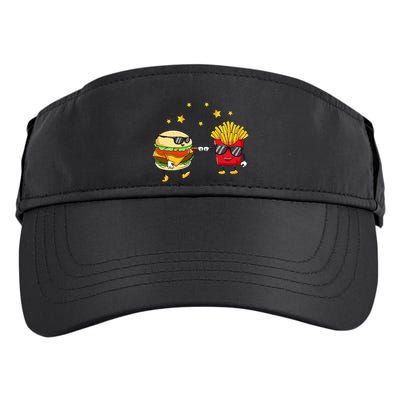 Burger And Fries Friends Cheeseburger Hamburger Adult Drive Performance Visor