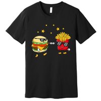 Burger And Fries Friends Cheeseburger Hamburger Premium T-Shirt