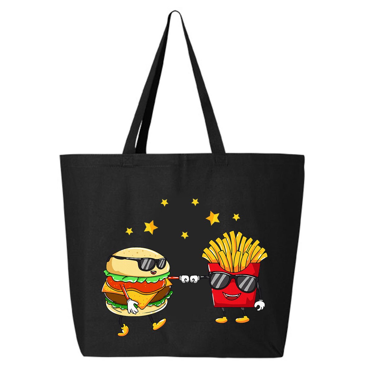 Burger And Fries Friends Cheeseburger Hamburger 25L Jumbo Tote