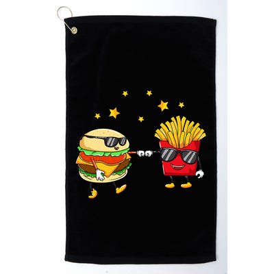 Burger And Fries Friends Cheeseburger Hamburger Golf Towel