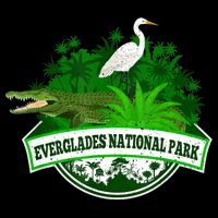 Bird And Florida Alligator Of Everglades National Park Drawstring Bag