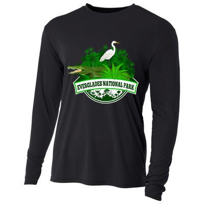 Bird And Florida Alligator Of Everglades National Park Cooling Performance Long Sleeve Crew