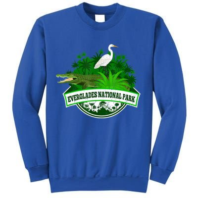 Bird And Florida Alligator Of Everglades National Park Sweatshirt