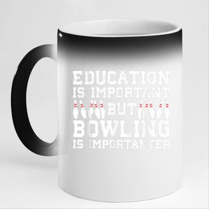 Bowling Art For Men Women Bowling Lover Pin Target Bowlers 11oz Black Color Changing Mug