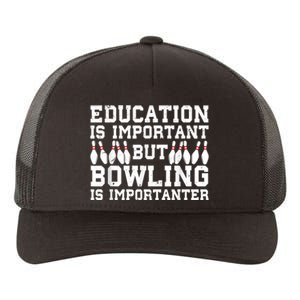 Bowling Art For Men Women Bowling Lover Pin Target Bowlers Yupoong Adult 5-Panel Trucker Hat