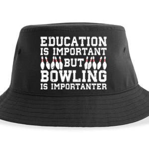 Bowling Art For Men Women Bowling Lover Pin Target Bowlers Sustainable Bucket Hat