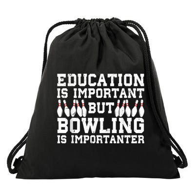 Bowling Art For Men Women Bowling Lover Pin Target Bowlers Drawstring Bag