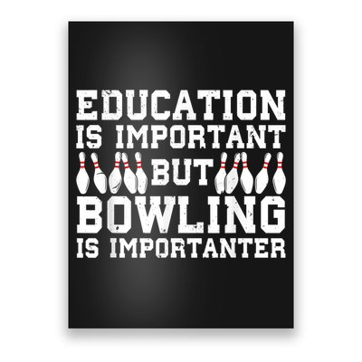 Bowling Art For Men Women Bowling Lover Pin Target Bowlers Poster