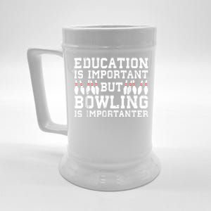 Bowling Art For Men Women Bowling Lover Pin Target Bowlers Beer Stein