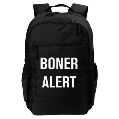 Boner Alert Funny Jokes Sarcastic Family Daily Commute Backpack