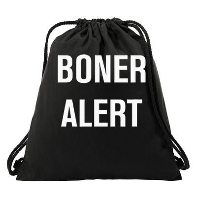 Boner Alert Funny Jokes Sarcastic Family Drawstring Bag