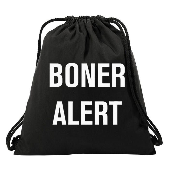 Boner Alert Funny Jokes Sarcastic Family Drawstring Bag