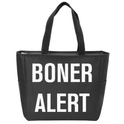 Boner Alert Funny Jokes Sarcastic Family Zip Tote Bag