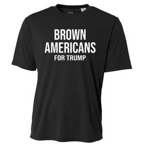 Brown Americans For Trump Cooling Performance Crew T-Shirt