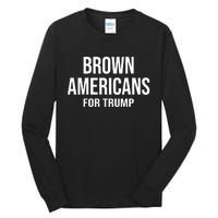 Brown Americans For Trump Tall Long Sleeve T-Shirt