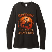 Brooms Are For Amateurs Witch Riding Horse Halloween Wo Womens CVC Long Sleeve Shirt