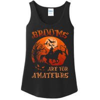 Brooms Are For Amateurs Witch Riding Horse Halloween Wo Ladies Essential Tank