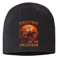 Brooms Are For Amateurs Witch Riding Horse Halloween Wo Sustainable Beanie