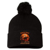 Brooms Are For Amateurs Witch Riding Horse Halloween Wo Pom Pom 12in Knit Beanie